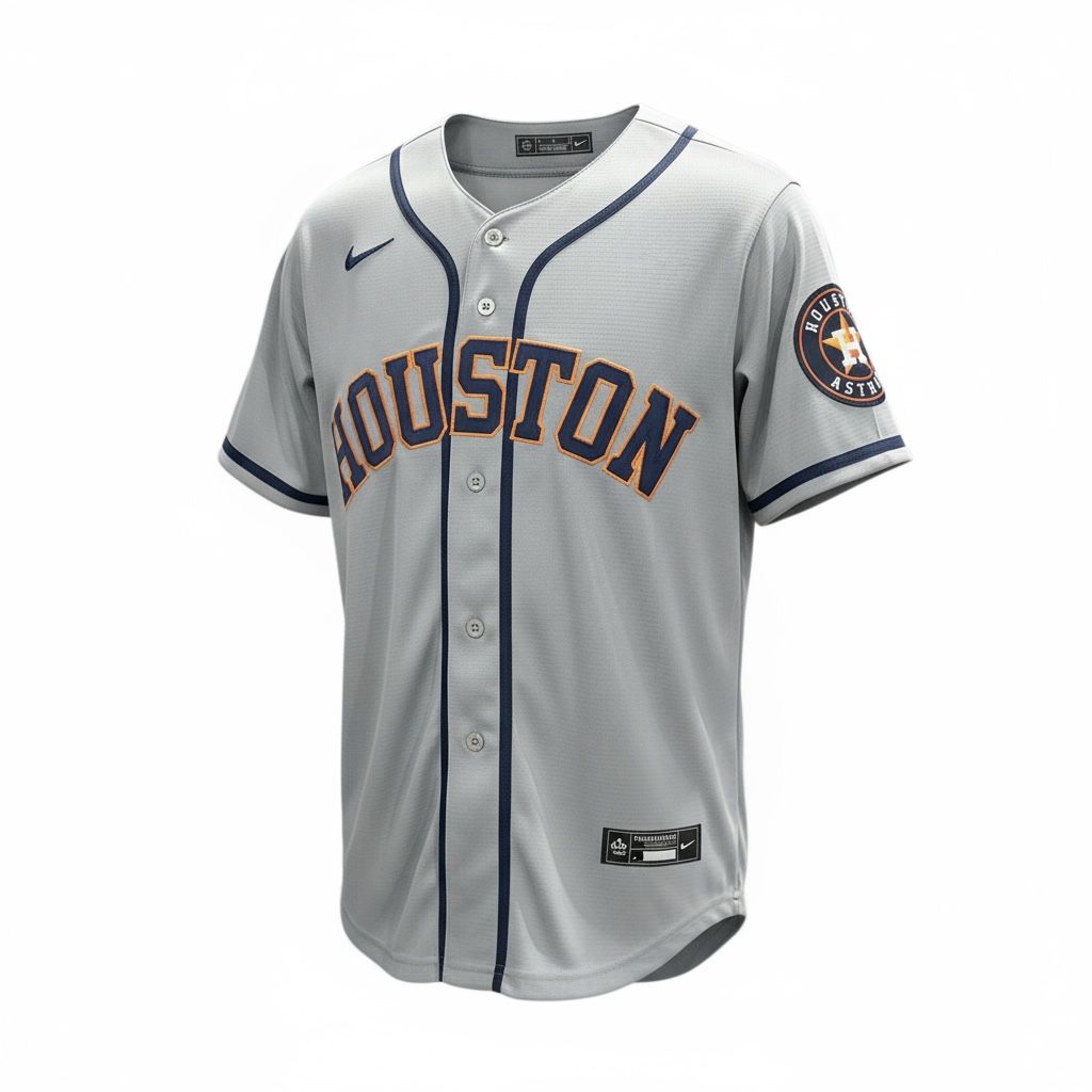 CAMISETA EQUIPO MLB HOUSTON GRIS NUMERO 27