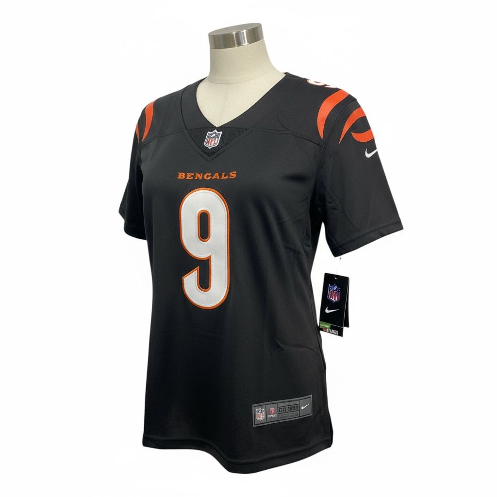 CAMISA EQUIPO NFL BENGALS COLOR NEGRA MUJER