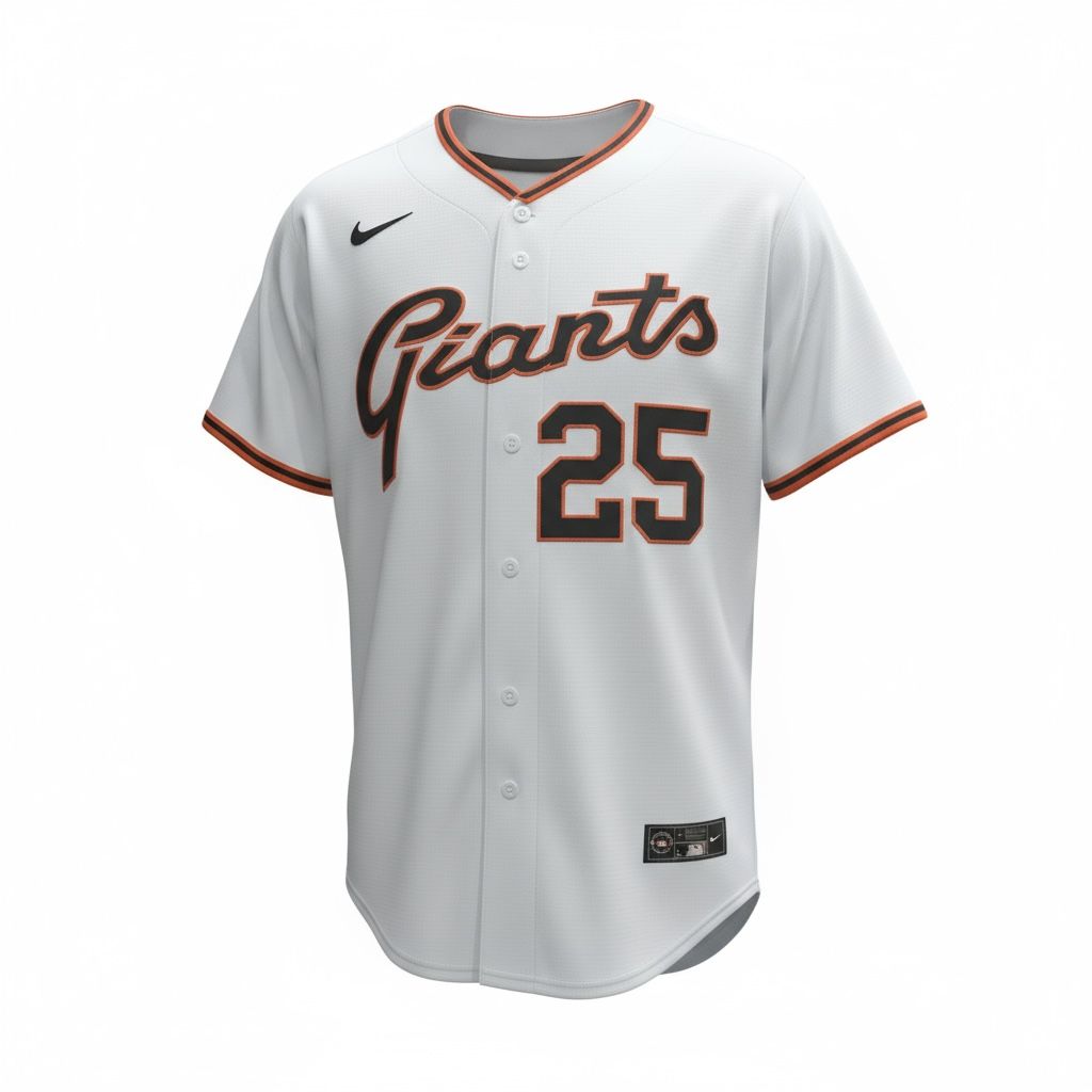 CAMISETA EQUIPO MLB GIANTS BLANCA NUMERO 25
