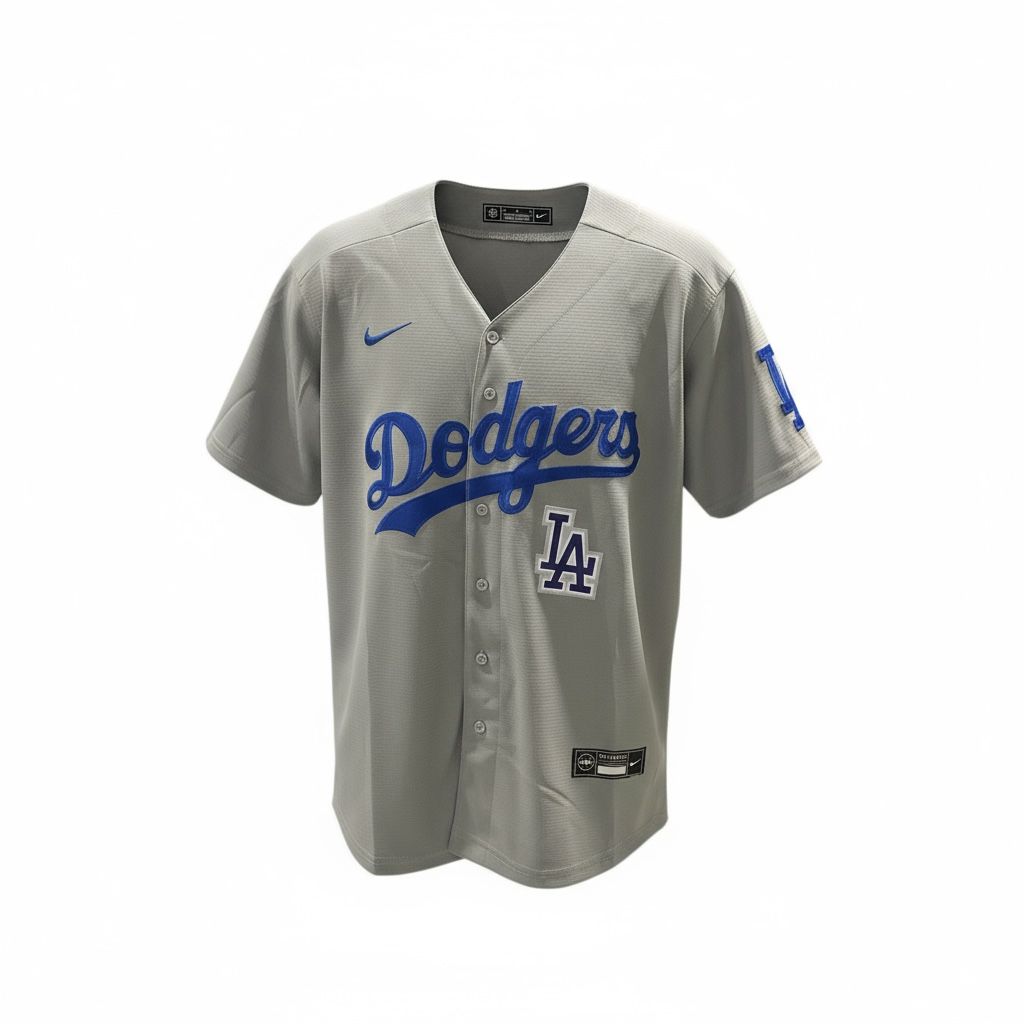 CAMISETA EQUIPO MLB DODGERS GRIS