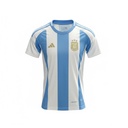 CAMISETA CUELLO REDONDO EQUIPO SOCCER ARGENTINA BLANCA Y CELESTE HOMBRE