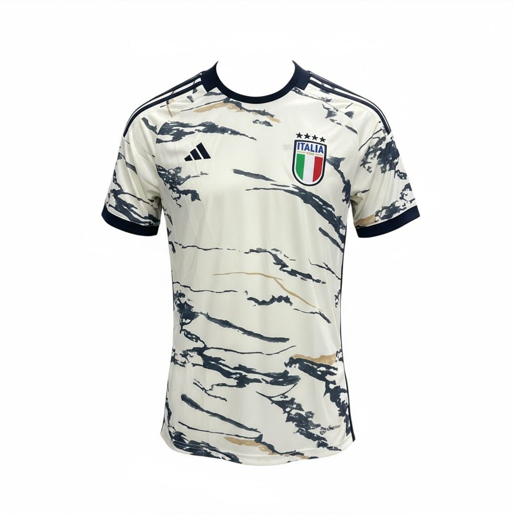 CAMISETA CUELLO REDONDO EQUIPO SOCCER ITALIA BEIGE HOMBRE
