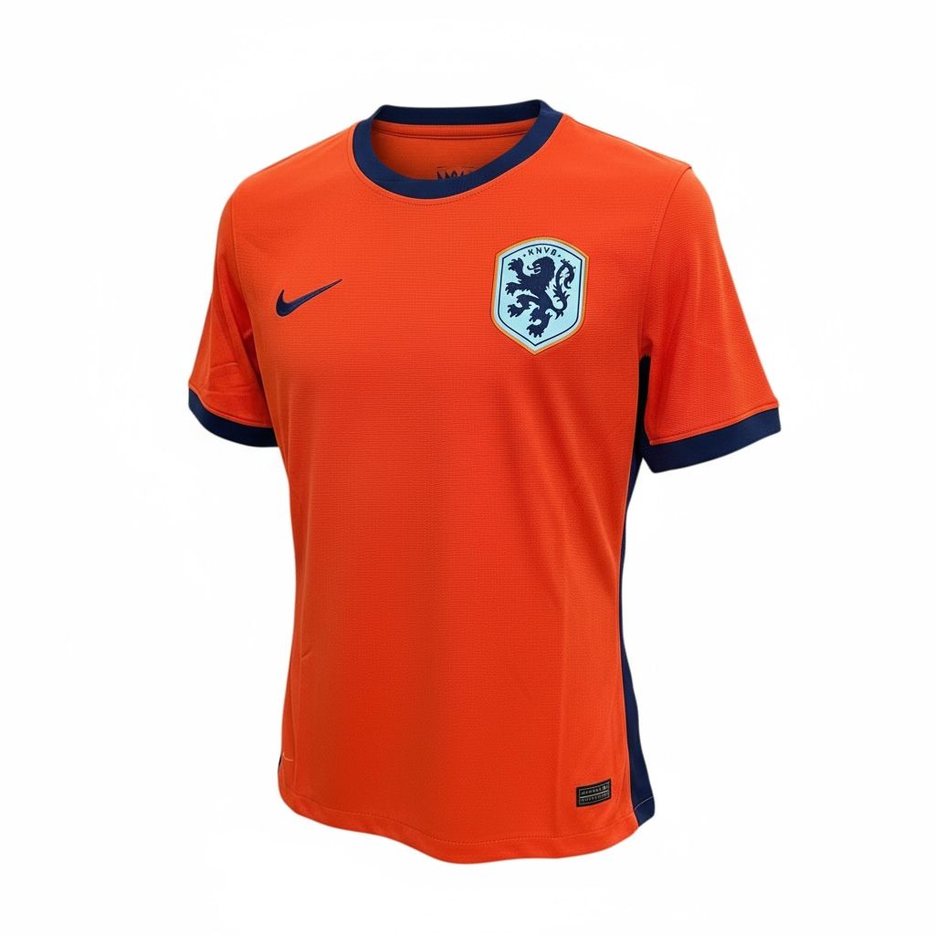 CAMISETA CUELLO REDONDO EQUIPO SOCCER HOLANDA ANARANJADA HOMBRE