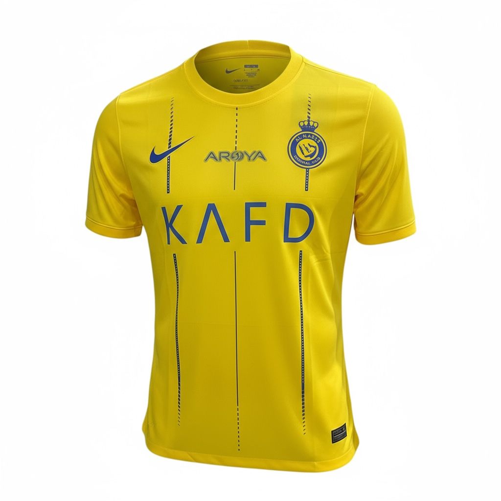 CAMISETA CUELLO REDONDO EQUIPO SOCCER AL NASSR AMARILLO HOMBRE