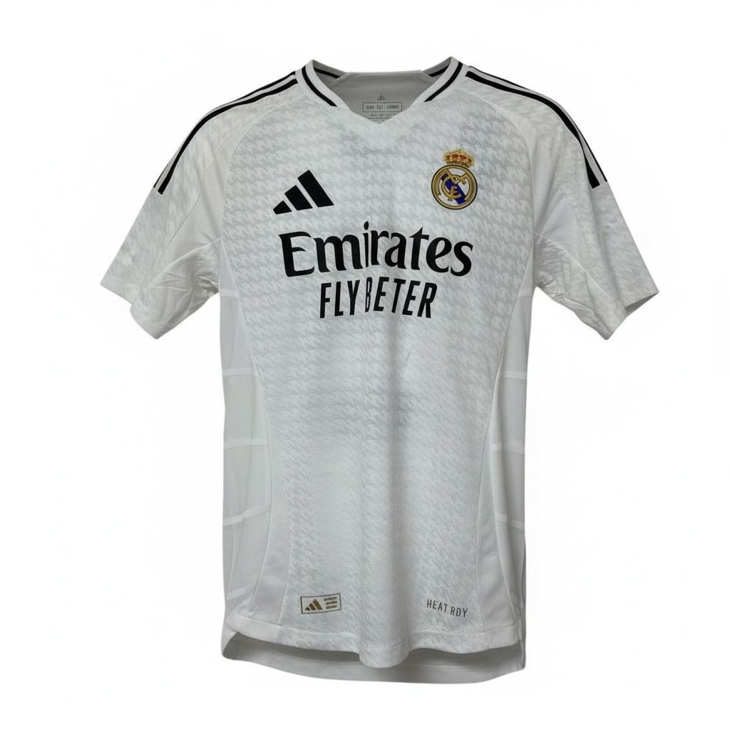 CAMISETA CUELLO REDONDO EQUIPO SOCCER REAL MADRID BLANCO Y ENCAJE  HOMBRE