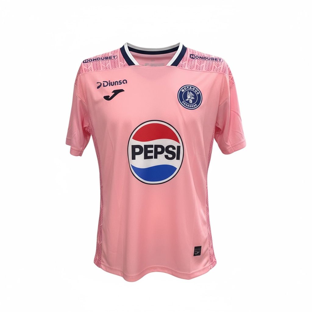 CAMISETA CUELLO REDONDO EQUIPO SOCCER MOTAGUA ROSADA HOMBRE
