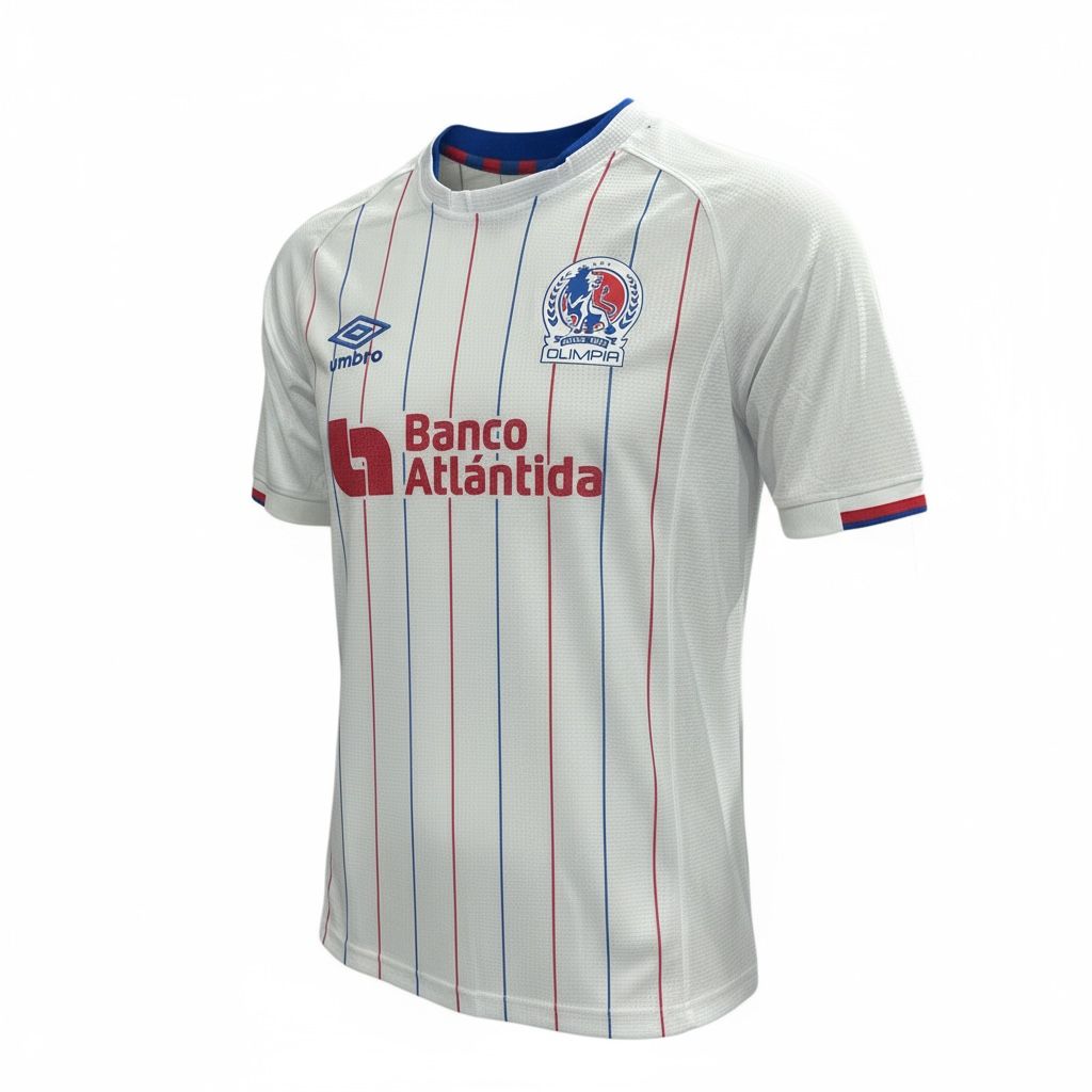 CAMISETA CUELLO REDONDO EQUIPO SOCCER OLIMPIA BLANCA HOMBRE