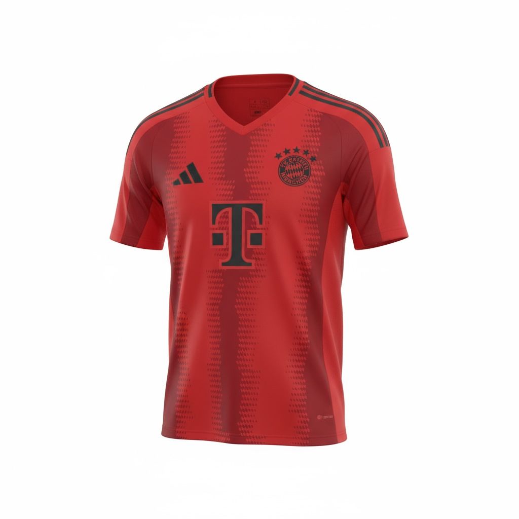 CAMISETA CUELLO V EQUIPO SOCCER BAYER MUNICH ROJA HOMBRE