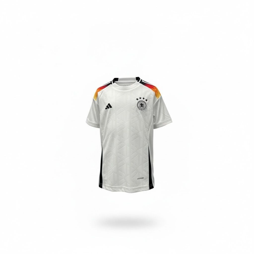 CAMISETA CUELLO REDONDO EQUIPO SOCCER ALEMANIA BLANCA NIÑO