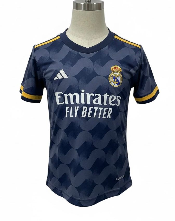 CAMISETA CUELLO V EQUIPO SOCCER REAL MADRID AZUL NIÑO