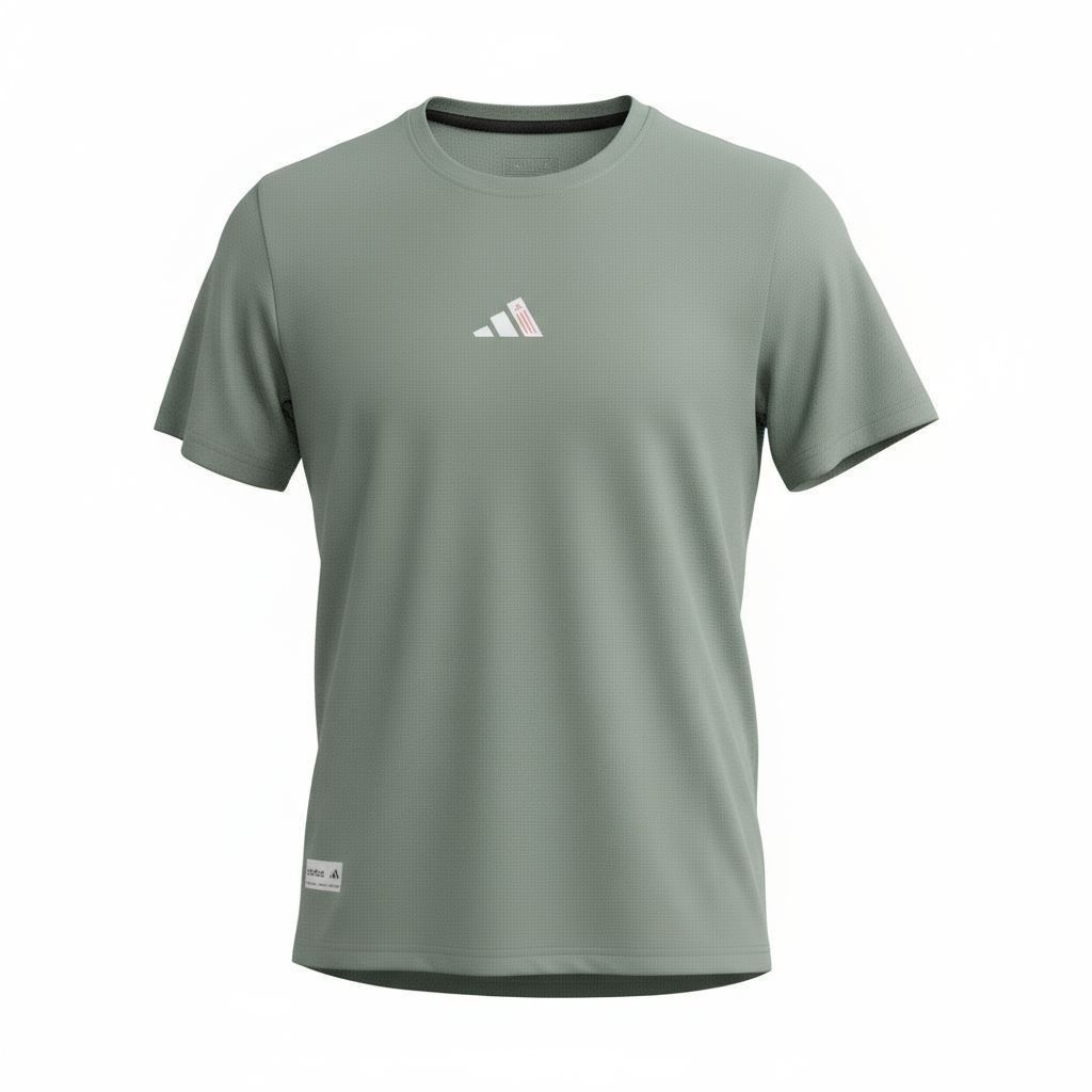 CAMISETA ADIDAS SLIM FIT F072 COLOR VERDE CLARO UNISEX