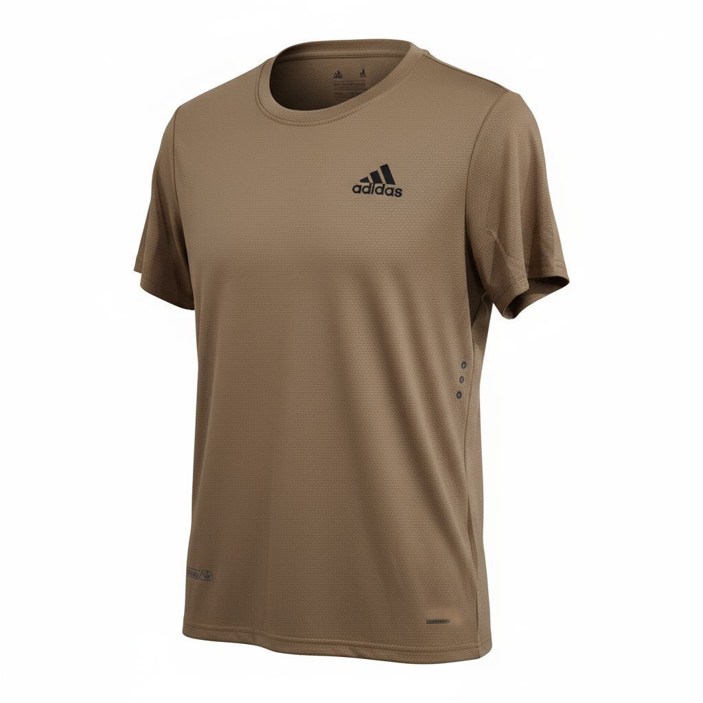 CAMISETA ADIDAS SLIM FIT F058 COLOR  CAFE UNISEX