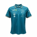 CAMISETA F1 SPORT ASTON MARTIN COLOR AQUA CON PESTAÑA DE BOSS FLUORECENTE