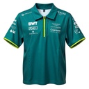 CAMISETA F1 SPORT ASTON MARTIN COLOR VERDE ZIPPER FLUORECENTE