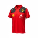 CAMISETA F1 SPORT MARCA PUMA COLOR ROJO DOS FRANJAS NEGRAS AL FRENTE CON TIGRE Y CABALLO