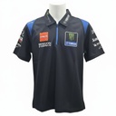 CAMISETA F1 SPORT COLOR NEGRA CON ZIPPER AZUL  Y FRANJA AZUL EN HOMBROS