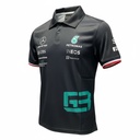 CAMISETA F1 MERCEDES AMG PETRONAS SPORT BOTON ESCONDIDO COLOR NEGRO