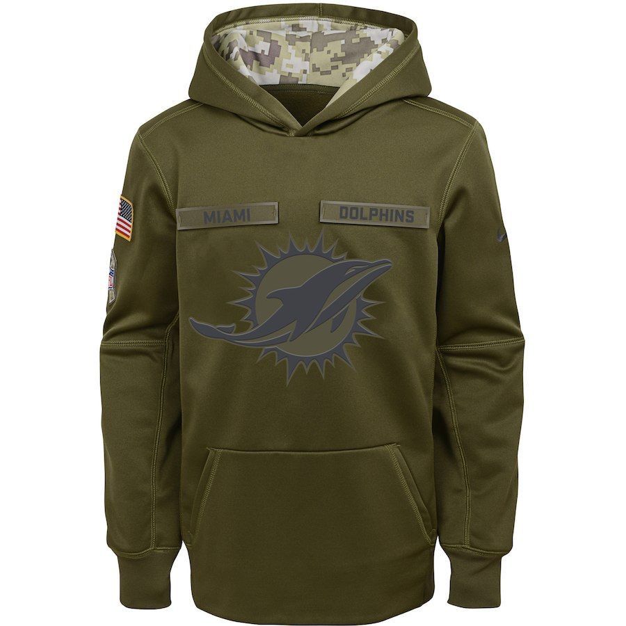JACKET NFL UNISEX EQUIPO DOLPHINS COLOR VERDE OLIVO