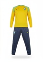 SET DEPORTIVO MANGA LARGA EQUIPO BRASIL   COLOR AMARILLA CON FRANJA VERDE MENTA