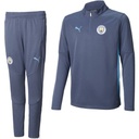 SET DEPORTIVO MANGA LARGA EQUIPO MANCHESTERS  COLOR GRIS CON FRANJA CELESTE AL COSTADO