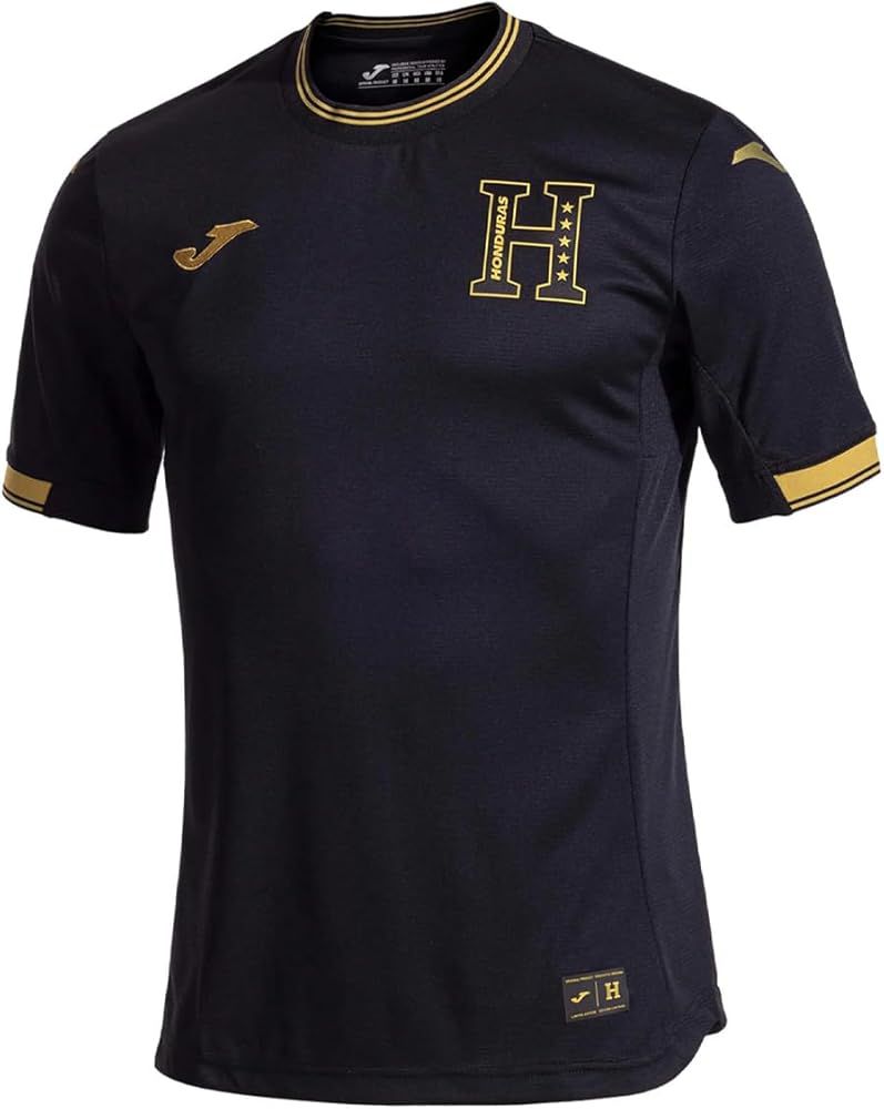 CAMISETA CUELLO REDONDO EQUIPO SOCCER HONDURAS NEGRA HOMBRE