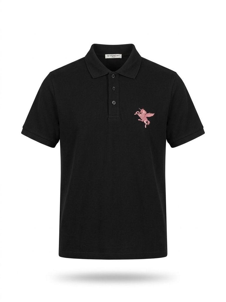 #1 CAMISA GIVENCHY SPORT UNICRONIO ROSADO LADO IZQUIERO PECHO