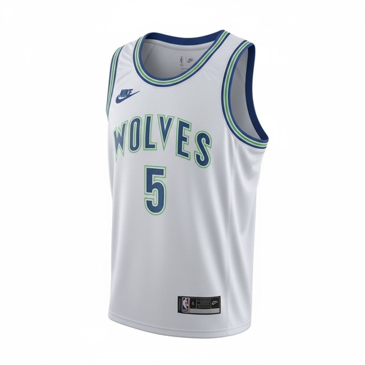 CAMISETA EQUIPO NBA WOLVES BLANCA NUMERO 5