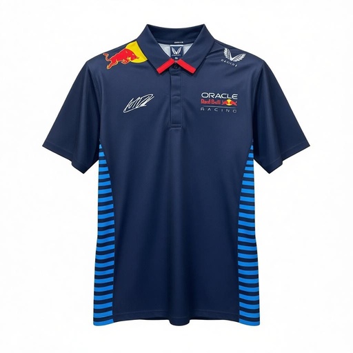 CAMISETA F1 SPORT MARCA CASTORE COLOR AZUL MARINO VERSTAPPEN  # 1 ATRAS
