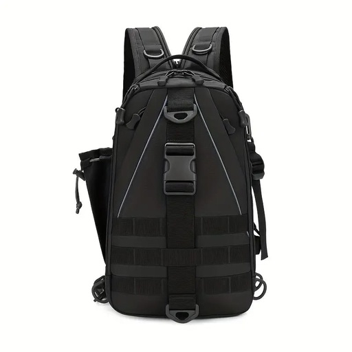 [TAPS00713] MOCHILA DE PESCA PEQUEÑA DOBLE HOMBRO COLOR NEGRO