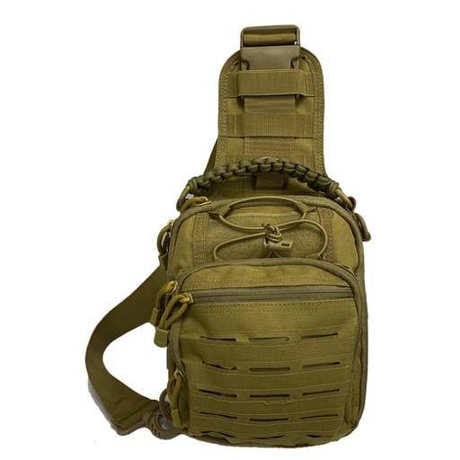 [TAPS00715] MOCHILA TIPO BOLSO TACTICO DE PECHO COLOR VERDE