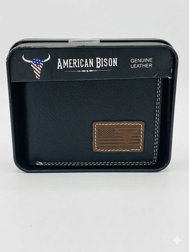 [TAPS00943] BILLETERA AMERICAN BISON COLOR NEGRA
