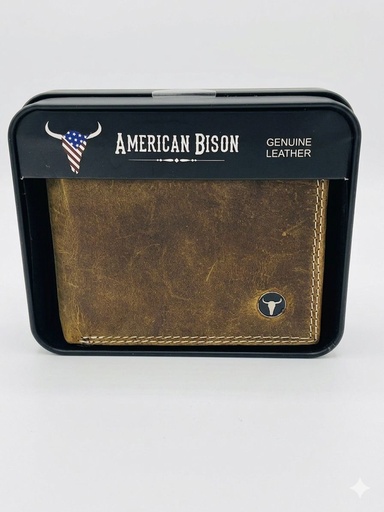 [TAPS00944] BILLETERA AMERICAN BISON COLOR CAFE