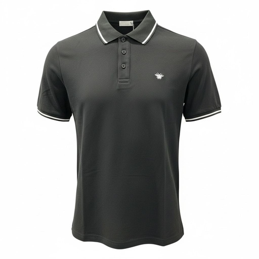#2 CAMISA DIOR SPORT NEGRA LINEAS BLANCAS EN EL CUELLO