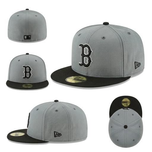 [DAPS01647] GORRA MLB RED SOX BOSTON GRIS Y VICERA NEGRA