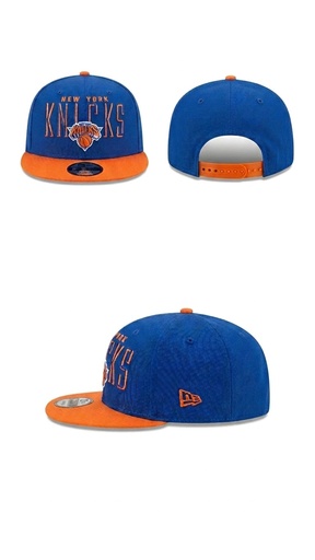 [DAPS01652] GORRA NBA NEW YORK KNICKS  AZUL VICERA NARANJA