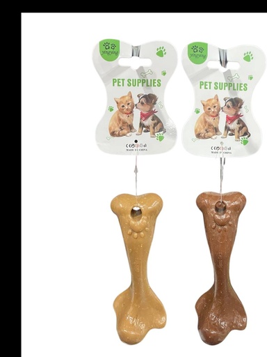 [MAPS00021] JUGUETE HUESO PLASTICO CAFÉ  PARA PERRO 